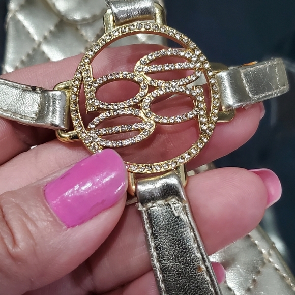 bebe Gold Sandals - Picture 4 of 7